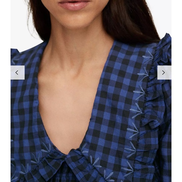 Mango Reserve Babydoll Collar Gingham
Dress, Medium Blue - Picture 5 of 7